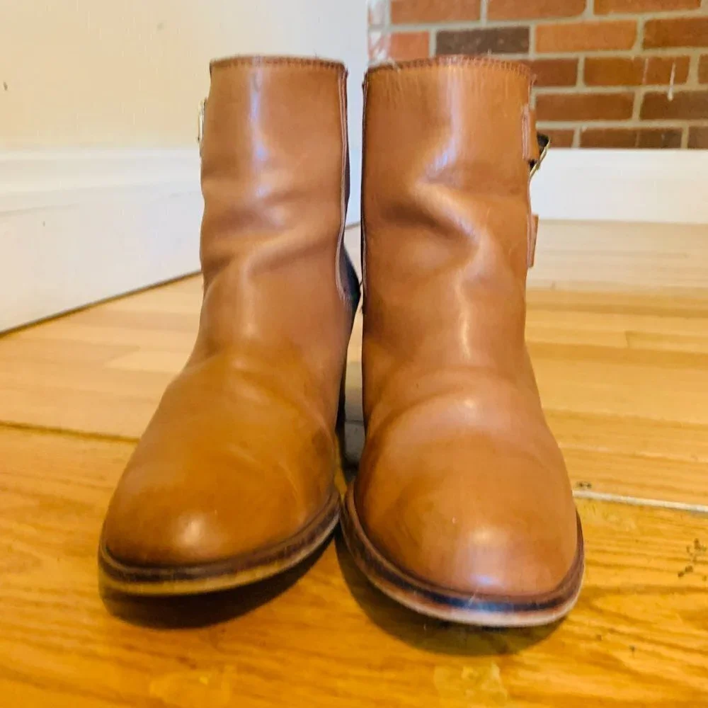 Sam Edelman Women's Ankle Boots Size 6.5 Leather Tan/Brown